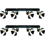 Homelighting GU12015A-4B (x2) Mystik Packet Metal black ceiling lamp with rotating heads+ - (77-8866)