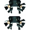 Homelighting GU12015A-4R (x2) Mystik Packet Metal black ceiling lamp with rotating heads+ - (77-8867)