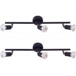Homelighting SE 140-B3 (x2) Saba Packet Black adjustable spotlight+ - (77-8842)