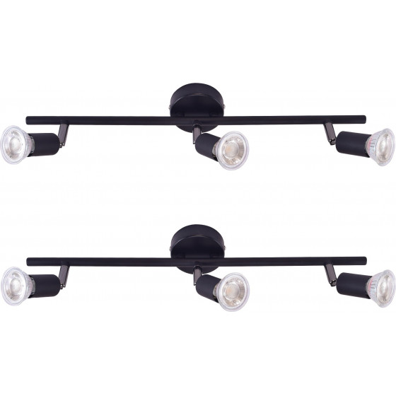 Homelighting SE 140-B3 (x2) Saba Packet Black adjustable spotlight+ - (77-8842)