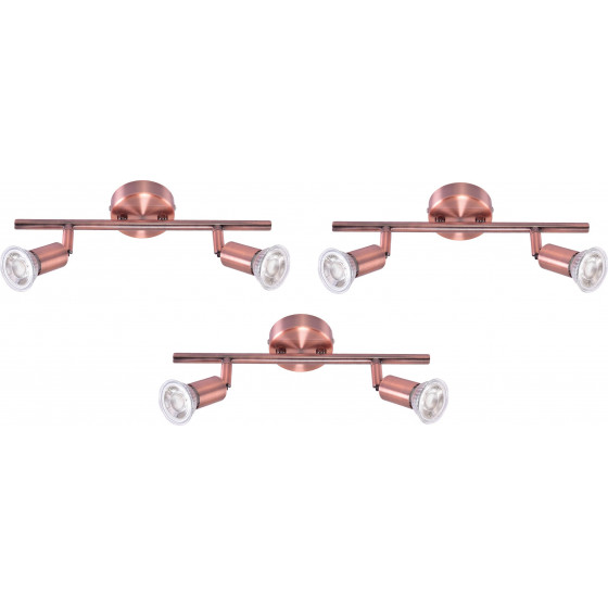 Homelighting SE 140-C2 (x3) Saba Packet Copper adjustable spotlight+ - (77-8844)