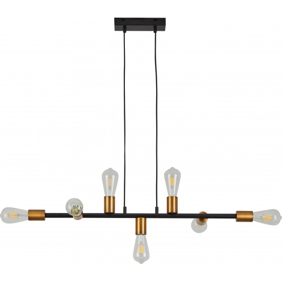 Homelighting SE21-AB-85 CODY ANTIQUE BNRASS & BLACK METAL PENDANT �4 - (77-8240)