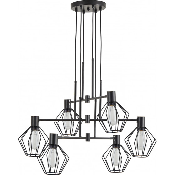 Homelighting SE21-BL-100-GR1 ADEPT PENDANT Black Metal Pendant Black Metal Grid+ - (77-8877)