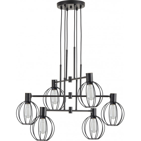 Homelighting SE21-BL-100-GR2 ADEPT PENDANT Black Metal Pendant Black Metal Grid+ - (77-8878)