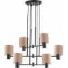 Homelighting SE21-BL-100-SH3 ADEPT PENDANT Black Metal Pendant Brown Shade+ - (77-8872)