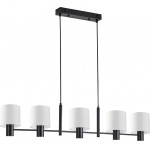 Homelighting SE21-BL-120-SH1 ADEPT BLACK PENDANT WHITE SHADE+ - (77-8293)