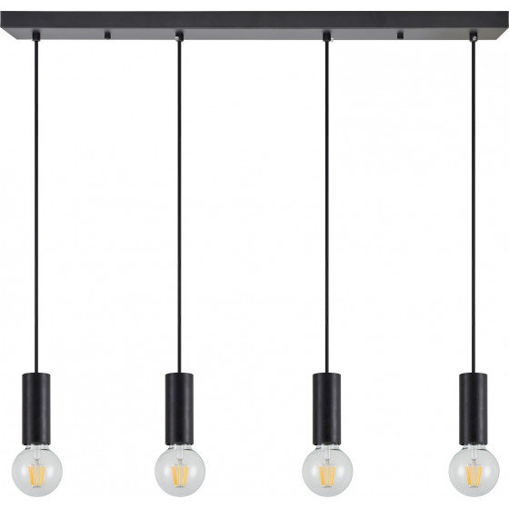 Homelighting SE21-BL-4-4BL ADEPT TUBE Black Pendant+ - (77-8482)