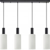 Homelighting SE21-BL-4-4BL-GL3 ADEPT TUBE Black Pendant White Glass+ - (77-8567)