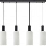 Homelighting SE21-BL-4-4BL-GL3 ADEPT TUBE Black Pendant White Glass+ - (77-8567)