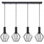 Homelighting SE21-BL-4-4BL-GR1 ADEPT TUBE Black Pendant Black Metal Grid+ - (77-8532)