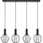 Homelighting SE21-BL-4-4BL-GR12 ADEPT FLEX Black Pendant Black Metal Grid+ - (77-8907)