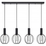 Homelighting SE21-BL-4-4BL-GR2 ADEPT TUBE Black Pendant Black Metal Grid+ - (77-8539)
