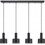 Homelighting SE21-BL-4-4BL-MS1 ADEPT TUBE Black Pendant Black Metal Shade+ - (77-8546)