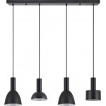 Homelighting SE21-BL-4-4BL-MS123 ADEPT FLEX Black Pendant Black Metal Shade+ - (77-8912)