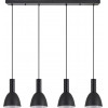 Homelighting SE21-BL-4-4BL-MS2 ADEPT TUBE Black Pendant Black Metal Shade+ - (77-8553)