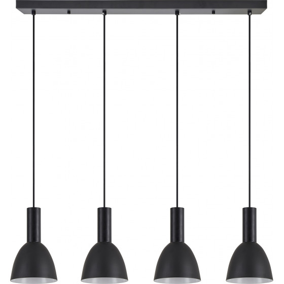 Homelighting SE21-BL-4-4BL-MS2 ADEPT TUBE Black Pendant Black Metal Shade+ - (77-8553)