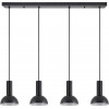 Homelighting SE21-BL-4-4BL-MS3 ADEPT TUBE Black Pendant Black Metal Shade+ - (77-8560)