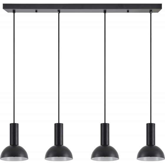 Homelighting SE21-BL-4-4BL-MS3 ADEPT TUBE Black Pendant Black Metal Shade+ - (77-8560)