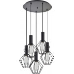 Homelighting SE21-BL-4-5BL-GR1 ADEPT TUBE Black Pendant Black Metal Grid+ - (77-8531)