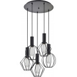 Homelighting SE21-BL-4-5BL-GR12 ADEPT FLEX Black Pendant Black Metal Grid+ - (77-8906)