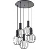 Homelighting SE21-BL-4-5BL-GR2 ADEPT TUBE Black Pendant Black Metal Grid+ - (77-8538)