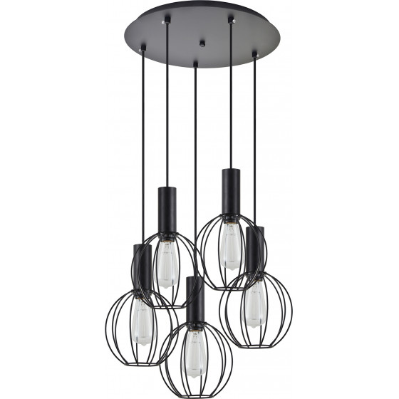 Homelighting SE21-BL-4-5BL-GR2 ADEPT TUBE Black Pendant Black Metal Grid+ - (77-8538)