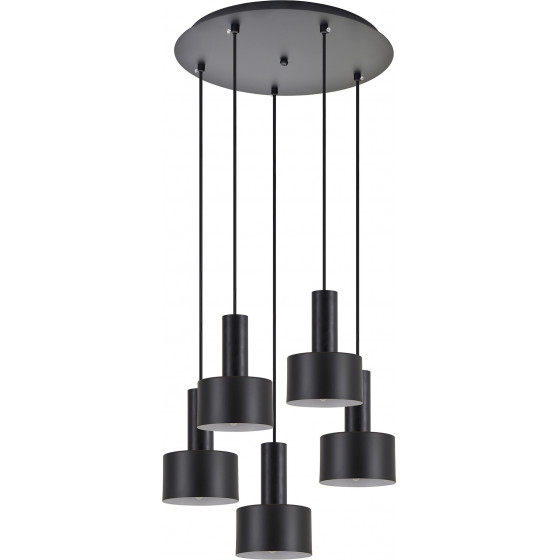 Homelighting SE21-BL-4-5BL-MS1 ADEPT TUBE Black Pendant Black Metal Shade+ - (77-8545)