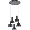 Homelighting SE21-BL-4-5BL-MS123 ADEPT FLEX Black Pendant Black Metal Shade+ - (77-8911)
