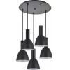 Homelighting SE21-BL-4-5BL-MS2 ADEPT TUBE Black Pendant Black Metal Shade+ - (77-8552)