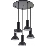 Homelighting SE21-BL-4-5BL-MS3 ADEPT TUBE Black Pendant Black Metal Shade+ - (77-8559)