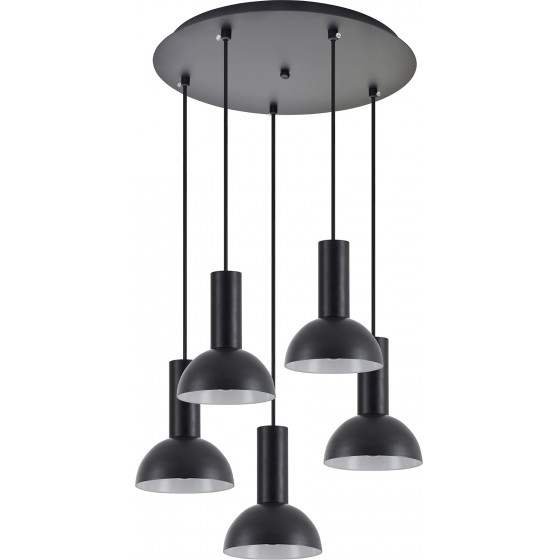 Homelighting SE21-BL-4-5BL-MS3 ADEPT TUBE Black Pendant Black Metal Shade+ - (77-8559)