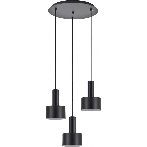 Homelighting SE21-BL-4-3BL-MS1 ADEPT TUBE Black Pendant Black Metal Shade+ - (77-8544)