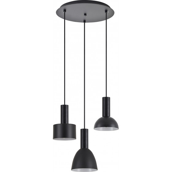 Homelighting SE21-BL-4-3BL-MS123 ADEPT FLEX Black Pendant Black Metal Shade+ - (77-8910)