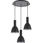 Homelighting SE21-BL-4-3BL-MS2 ADEPT TUBE Black Pendant Black Metal Shade+ - (77-8551)