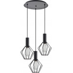 Homelighting SE21-BL-4-3BL-GR1 ADEPT TUBE Black Pendant Black Metal Grid+ - (77-8530)