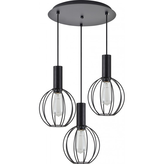 Homelighting SE21-BL-4-3BL-GR2 ADEPT TUBE Black Pendant Black Metal Grid+ - (77-8537)