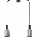 Homelighting SE21-BL-4-BL2-GL1 ADEPT TUBE Black Pendant Smoked Glass+ - (77-8486)