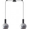 Homelighting SE21-BL-4-BL2-GL2 ADEPT TUBE Black Pendant Smoked Glass+ - (77-8493)