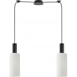 Homelighting SE21-BL-4-BL2-GL3 ADEPT TUBE Black Pendant White Glass+ - (77-8564)