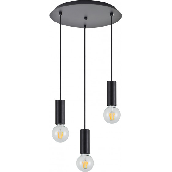 Homelighting SE21-BL-4-3BL ADEPT TUBE Black Pendant+ - (77-8480)