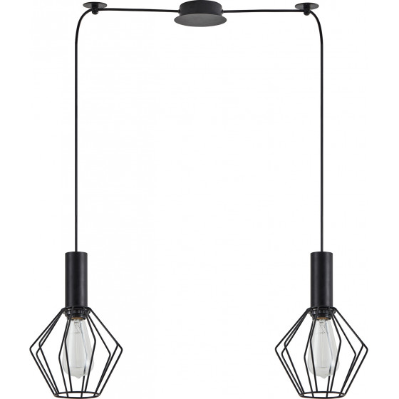 Homelighting SE21-BL-4-BL2-GR1 ADEPT TUBE Black Pendant Black Metal Grid+ - (77-8529)