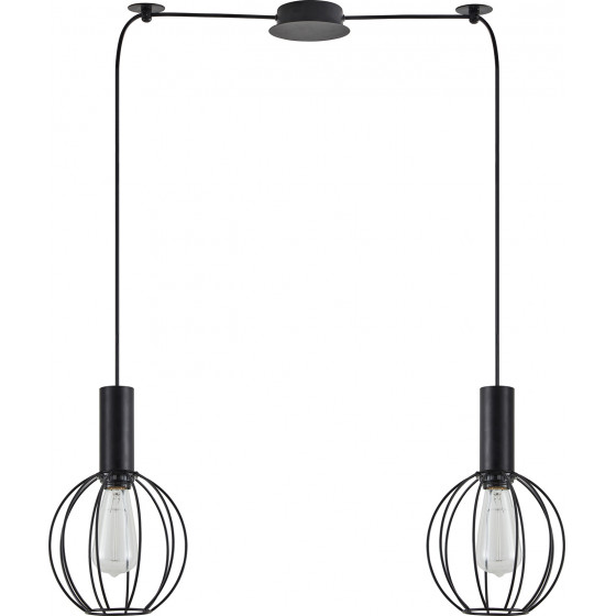 Homelighting SE21-BL-4-BL2-GR2 ADEPT TUBE Black Pendant Black Metal Grid+ - (77-8536)