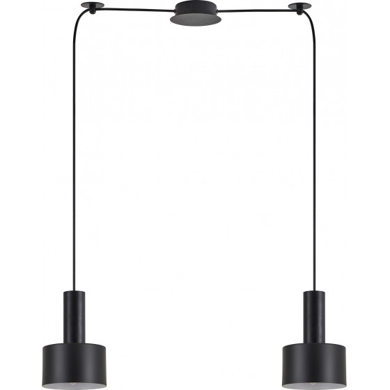 Homelighting SE21-BL-4-BL2-MS1 ADEPT TUBE Black Pendant Black Metal Shade+ - (77-8543)