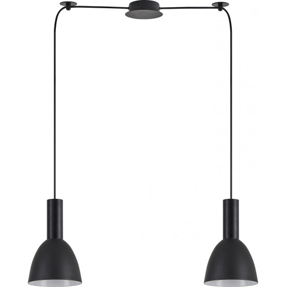 Homelighting SE21-BL-4-BL2-MS2 ADEPT TUBE Black Pendant Black Metal Shade+ - (77-8550)