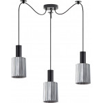 Homelighting SE21-BL-4-BL3-GL1 ADEPT TUBE Black Pendant Smoked Glass+ - (77-8485)