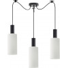 Homelighting SE21-BL-4-BL3-GL3 ADEPT TUBE Black Pendant White Glass+ - (77-8563)