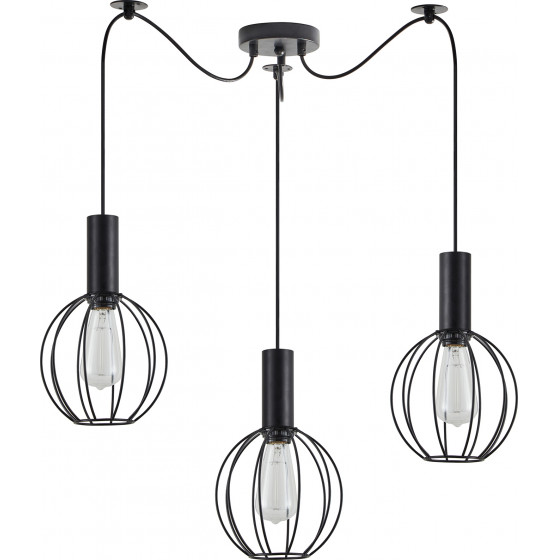 Homelighting SE21-BL-4-BL3-GR2 ADEPT TUBE Black Pendant Black Metal Grid+ - (77-8535)