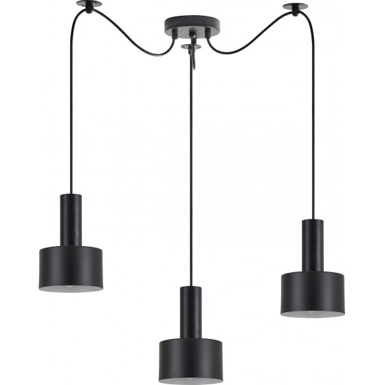 Homelighting SE21-BL-4-BL3-MS1 ADEPT TUBE Black Pendant Black Metal Shade+ - (77-8542)