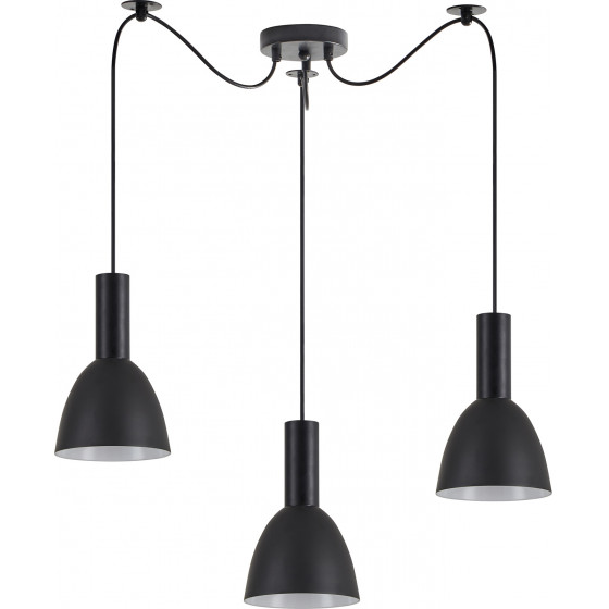 Homelighting SE21-BL-4-BL3-MS2 ADEPT TUBE Black Pendant Black Metal Shade+ - (77-8549)