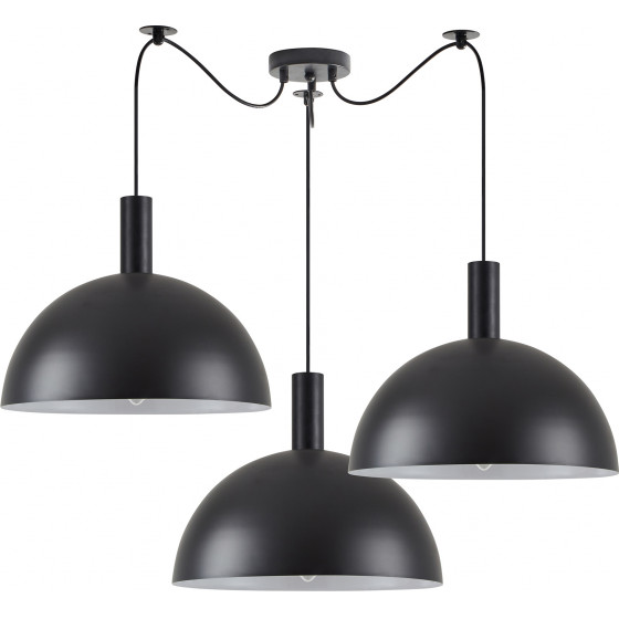Homelighting SE21-BL-4-BL3-MS40 ADEPT TUBE Black Metal Shade Pendant+ - (77-8499)